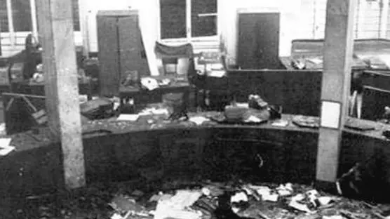 Una foto d'archivio dell' attentato nel salone della Banca Nazionale dell'Agricoltura a Milano il 12 dicembre 1969./ ARCHIVIO / ANSA- CD