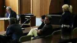 Adele Giordani durante l'interrogatorio