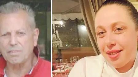 A sinistra Franco Battaggia (foto Antenna3), a destra, Anica Panfile. La donna,trovata uccisa nel Piave, lavorava alle dipendenze di Battaggia alla pescheria Tiburon di Spresiano