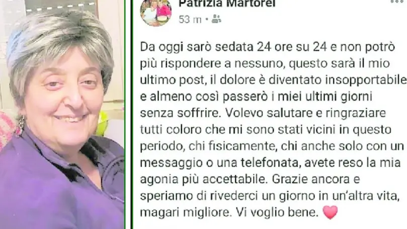 Patrizia Martorel e il suo ultimo toccante post su Facebook