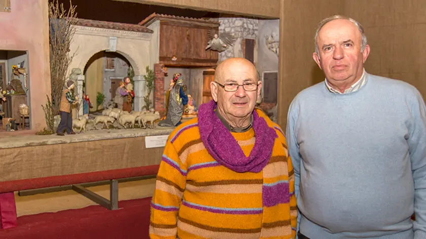 DeMarchi San Marco Di Resana mostra internazionale dei presepi Alfondso Pozzobon con collaboratore Riccardo Bortolotto