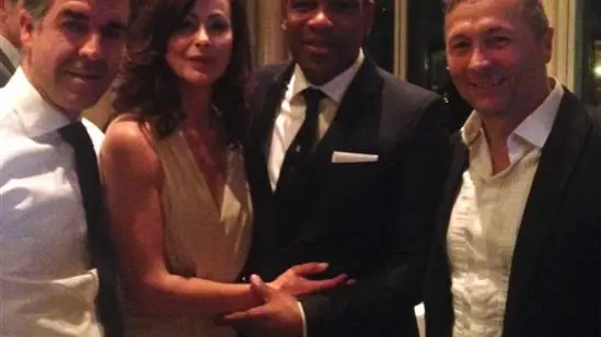 Orlando Johnson con la moglie Luigina Bottecchia e il cantante Paolo Belli