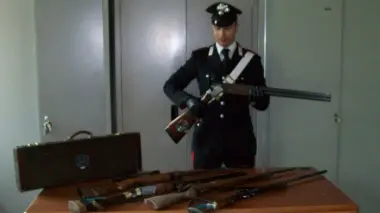 I fucili sequestrati a Cison dai carabinieri