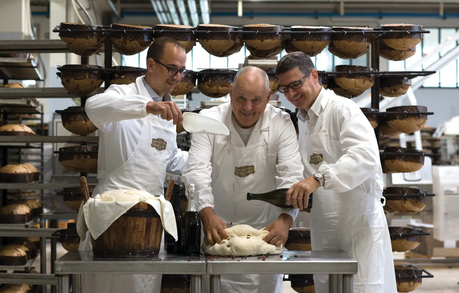 I titolari della Fraccaro: Paolo Pietrobon, Michele e Luca Fraccaro