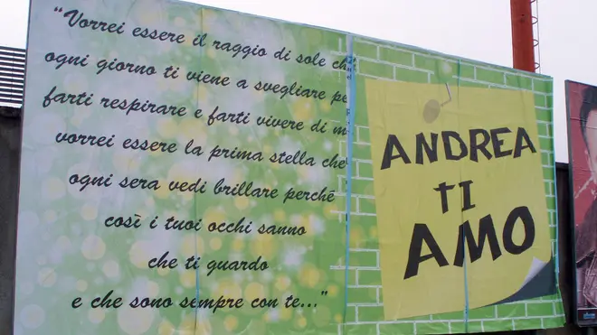 Borin Vittorio Veneto manifesto d'amore in via celante
