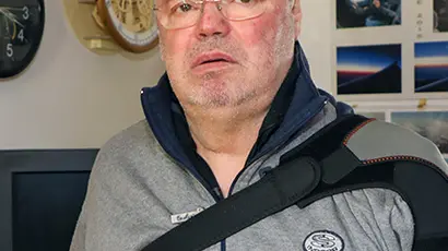 Poloni Cornuda Gary Bof invalido in difficoltà