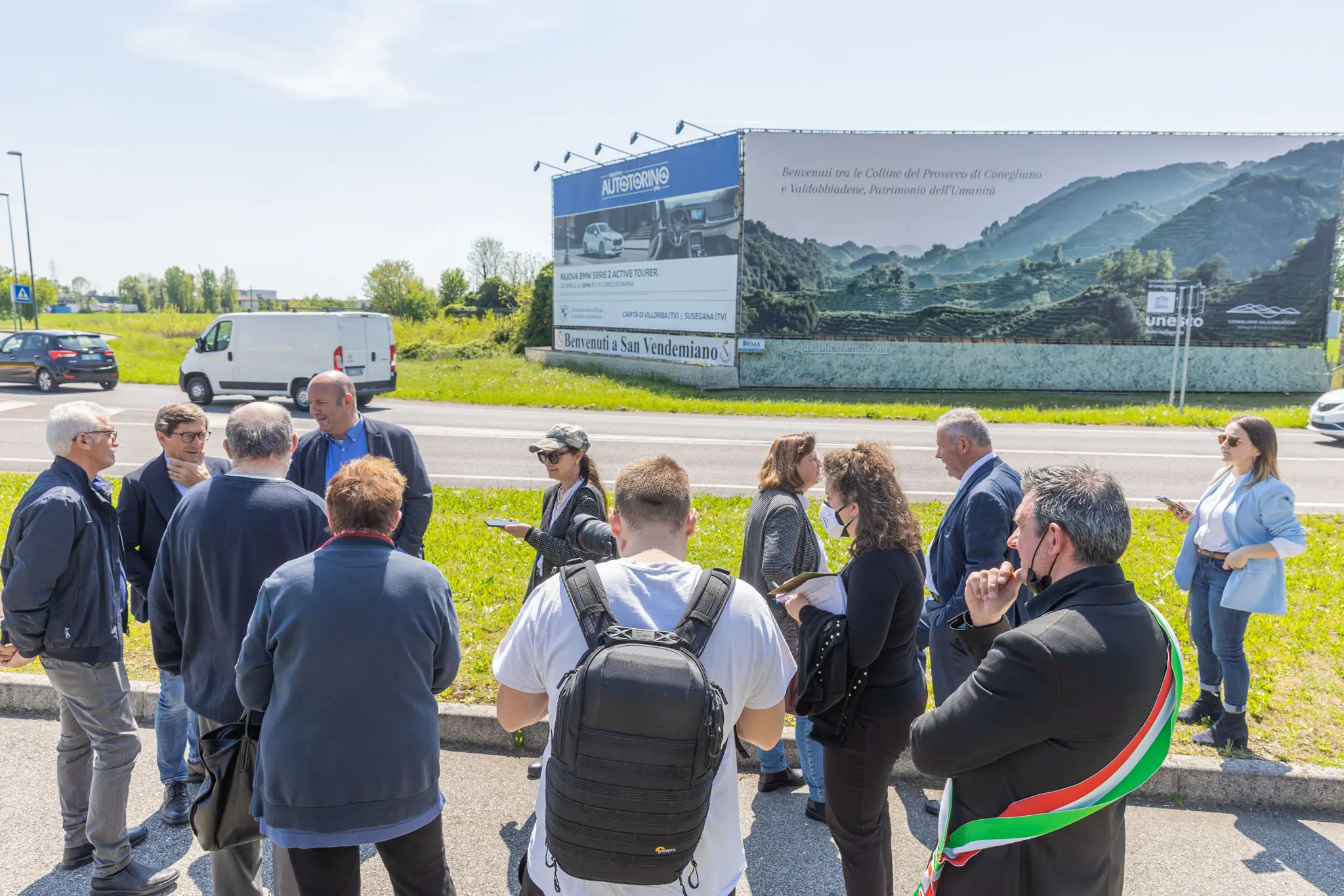 Un altro momento della cerimonia di oggi a San Vendemiano