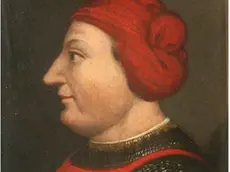Cangrande della Scala in un affresco