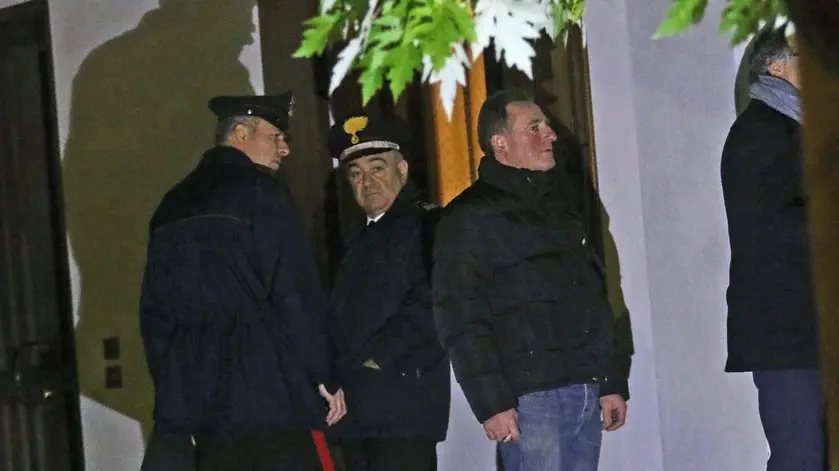 I carabinieri a casa di Nardin
