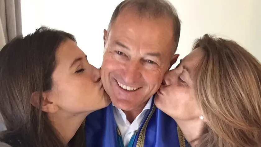 Gianni De Biasi con moglie e figlia