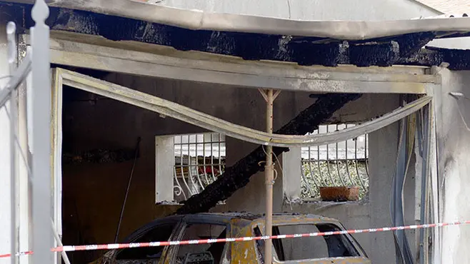 DeMarchi Castelfranco incendio in via Montebelluna di S.Andrea