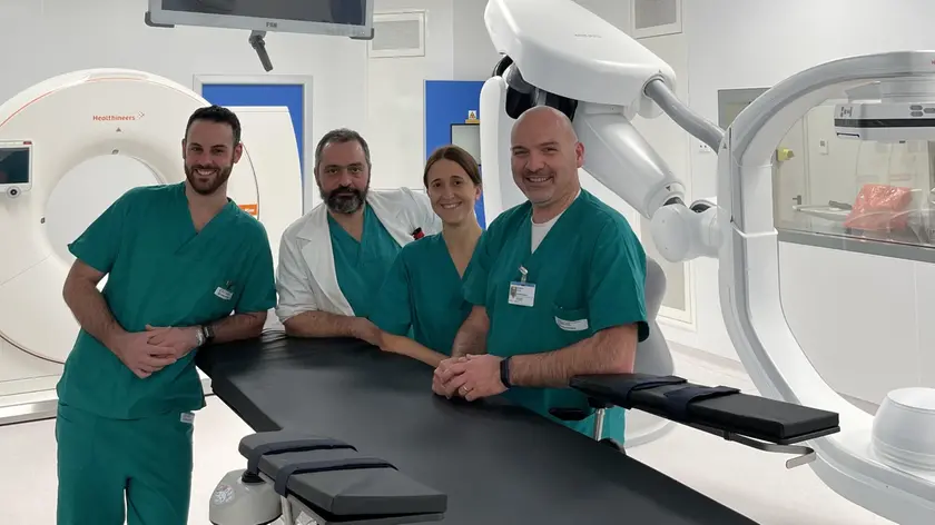 Il team della Radiologia interventistica dell'ospedale Ca' Foncello di Treviso