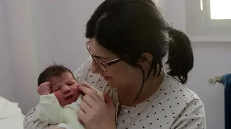 Agostini Treviso primo nato 2014 ospedale Cà foncello Paolo Fabris con la mamma Manuela Tuzzato