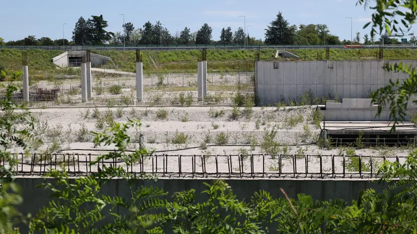 Il cantiere incompiuto del velodromo di Spresiano