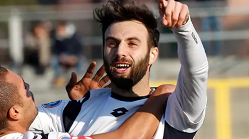 Guerretta Montebelluna calcio Monte contro Mantova prima rete Monte Nicola Tonizzo