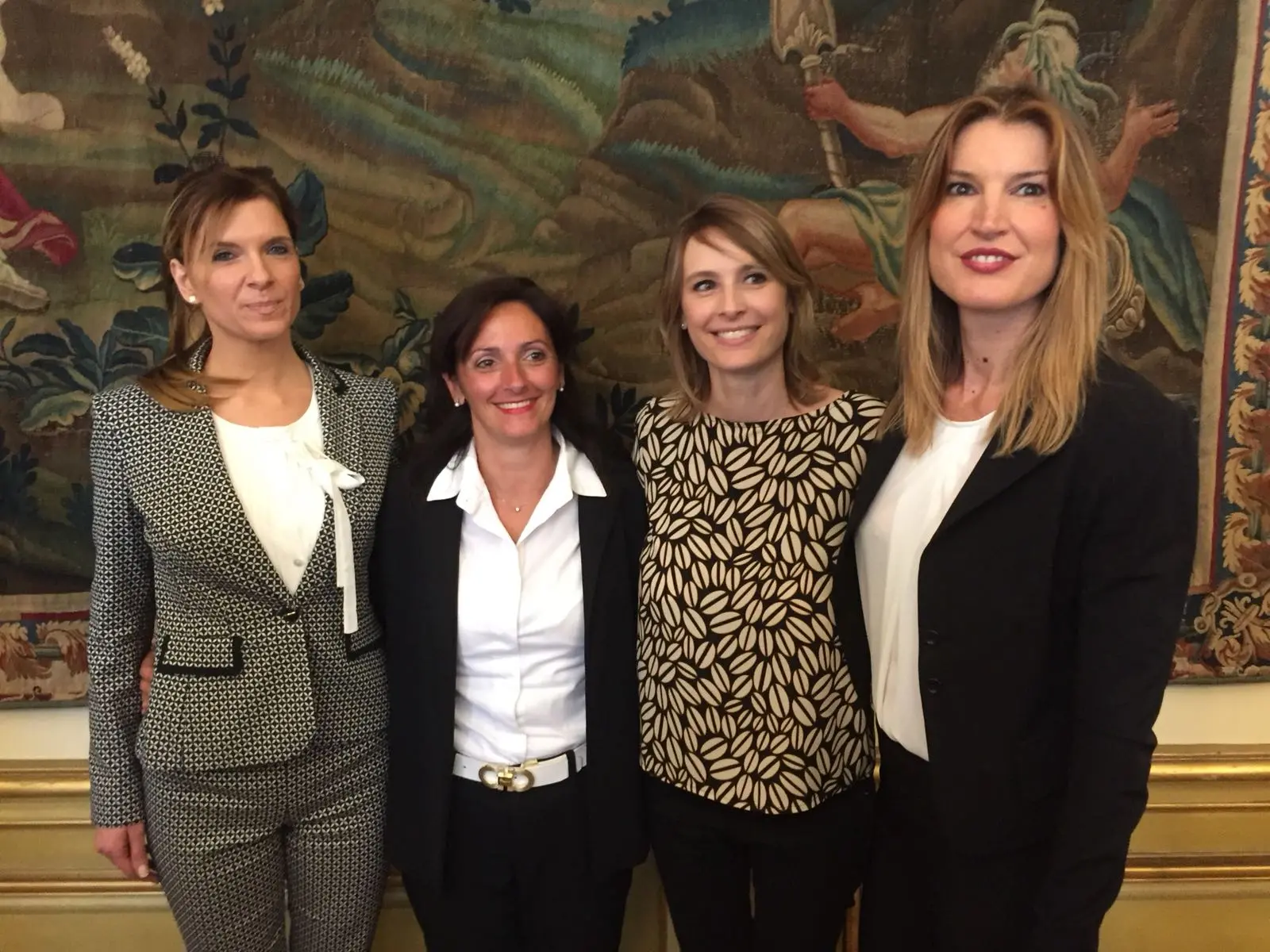 Quattro donne tra gli assessori della giunta Conte: da sinistra Tassinari, Nizzetto, Tessarolo, Colonna Preti