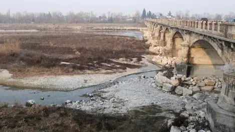 30/01/2017 Ponte della Priula. siccità del Piave .© Paolo Balanza - 30/01/2017 Ponte della Priula. siccità del Piave - fotografo: Paolo Balanza