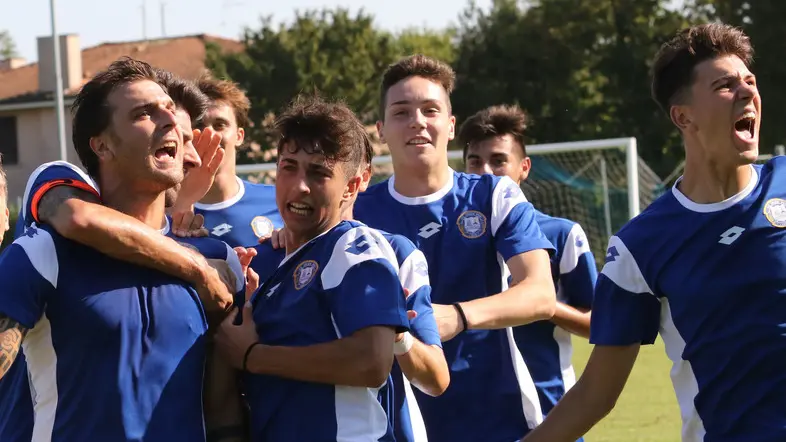 GUERRETTA AG.FOTOFILM PREGANZIOL UNION PRO1928-GIORGIONE, IN FOTO IL PRIMO GOL SU RIGORE DEL 9 REJ VOLPATO