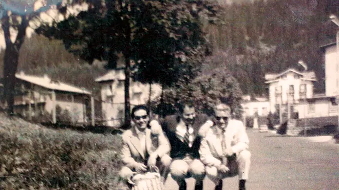 Borghesi Caerano da sinistra Sergio e Pietro Volpato e Giannino Spadetto
