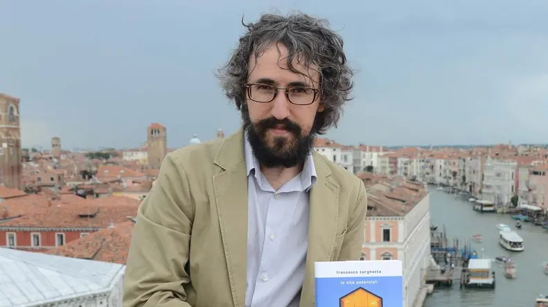 Interpress/M.Tagliapietra Venezia 27.06.2018.- Presentazione Finalisti Premio Campiello 2018. Fondaco dei Tedeschi. Nella foto: Francesco Targhetta