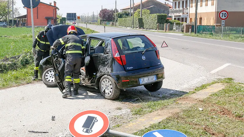 DeMarchi Vedelago incidente in via Montello