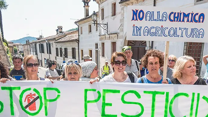 Una manifestazione del Gruppo Mamme "Stop Pesticidi"