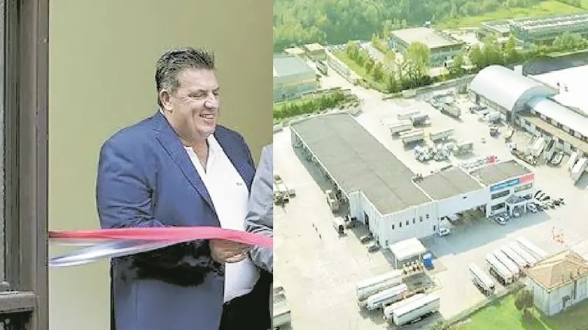 Da sinistra Christian Daniel e la sede della E.ma.pri.ce spa di Possagno