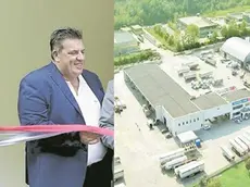 Da sinistra Christian Daniel e la sede della E.ma.pri.ce spa di Possagno