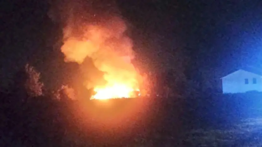 Incendio a Salgareda