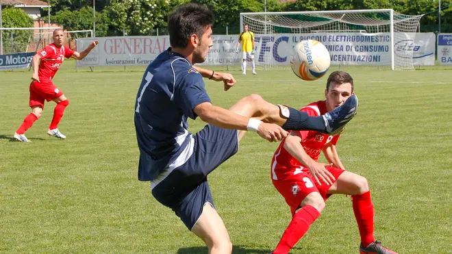 Bolognini Castelfranco calcio Giorgione contro Montebelluna Basso e Borsato