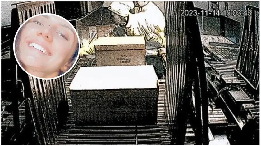 Anila, la giovane operaia morta sul lavoro e un frame del video che ricostruisce l'incidente