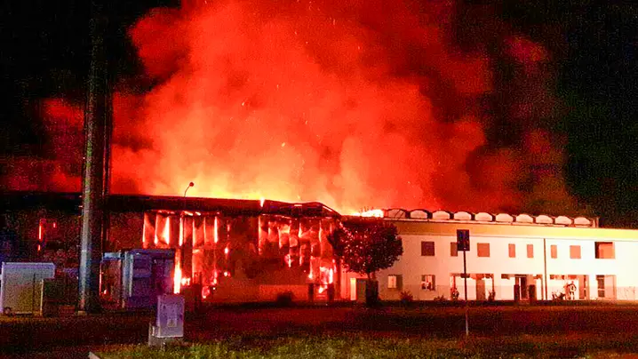 Ferrazza Asolo incendio azienda Asolo Food