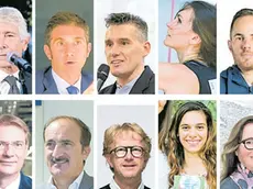 Da sinistra, in alto: Andrea Abodi (ministro per lo sport e i giovani), Lepoldo Destro, Igor Cassina, Lucia Capovilla. In basso da sinistra: Diego Bolzonello, Andrea Tomat, Alberto Zanatta, Silvia Biasi