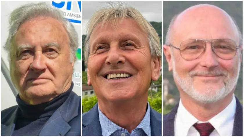 I candidati Giacomo De Luca, Flavio Bottega e Giovanni Andreetta