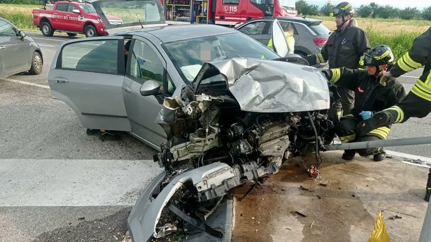 L'incidente ad Istrana lungo la strada Regionale 53