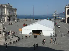 La Link arena in Piazza Unità. foto Lasorte