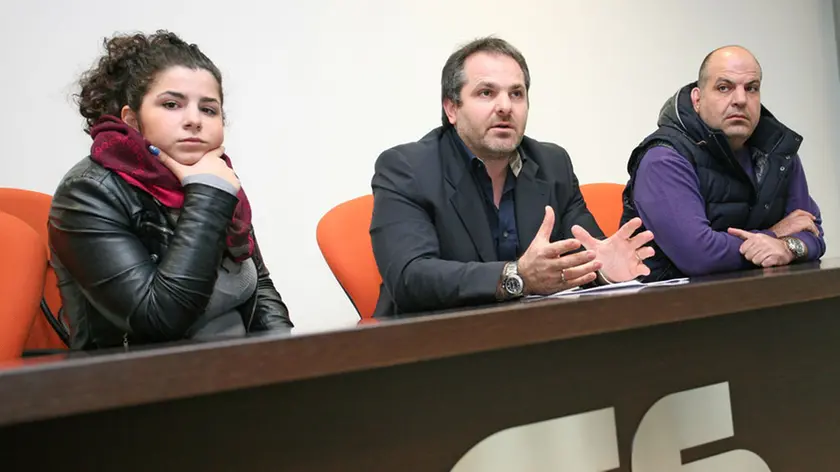 SALMASO.CONFERENZA STAMPA GS GALLIERA.da sx BOLOGNINO NOEMI, SERGIO E MICHELE