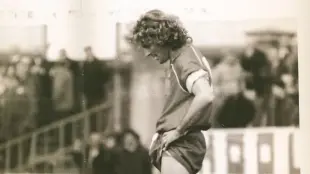 IL DIRCEU DEL GIORGIONE Il rammarico del goleador Roberto Fantinato dopo un gol mancato
