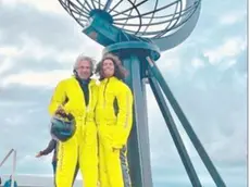 Franco Antonello con il figlio Andrea a Capo Nord