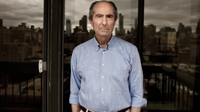 Philip Roth in his appartment in New York