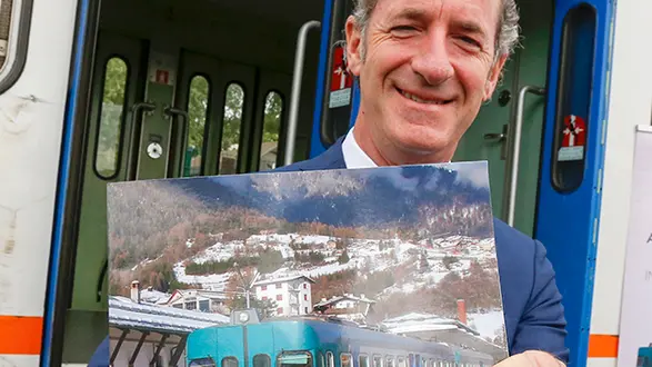 Allegranzi Conegliano stazione ferroviaria inaugurazione nuovo treno