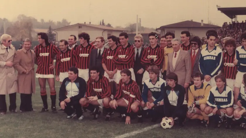 Gemeaz Cusin San Polo e l’Ac Milan 1984 per l’ inaugurazione stadio Giol