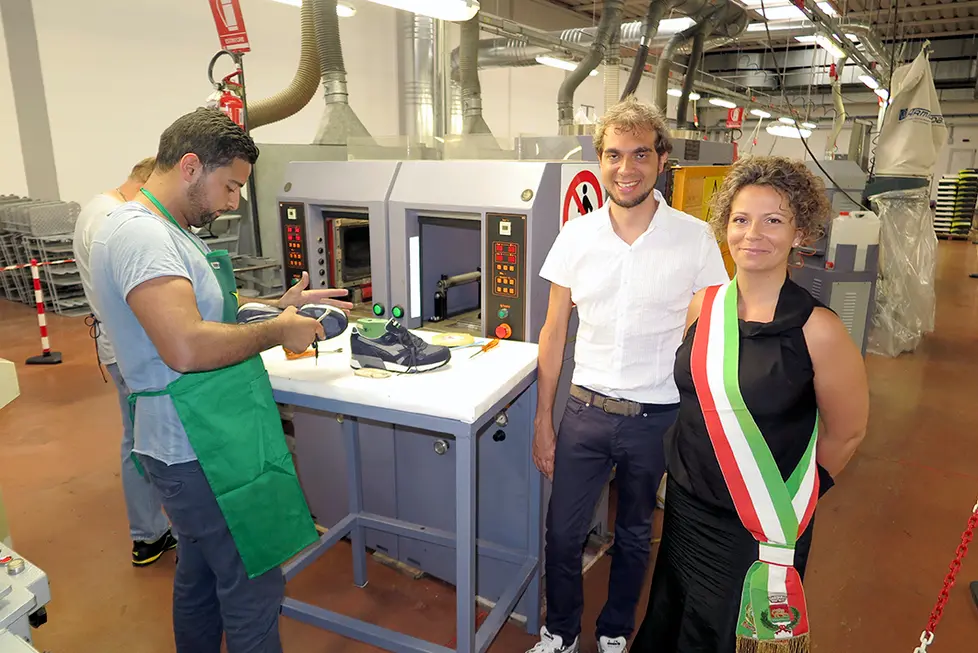 Ferrazza Caerano azienda Diadora inaugurazione nuovo reparto