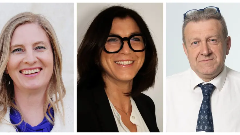 I tre candidati sindaco di Istrana: da sinistra Maria Grazia Gasparini, Annalisa Crespan e Gino Facchinello