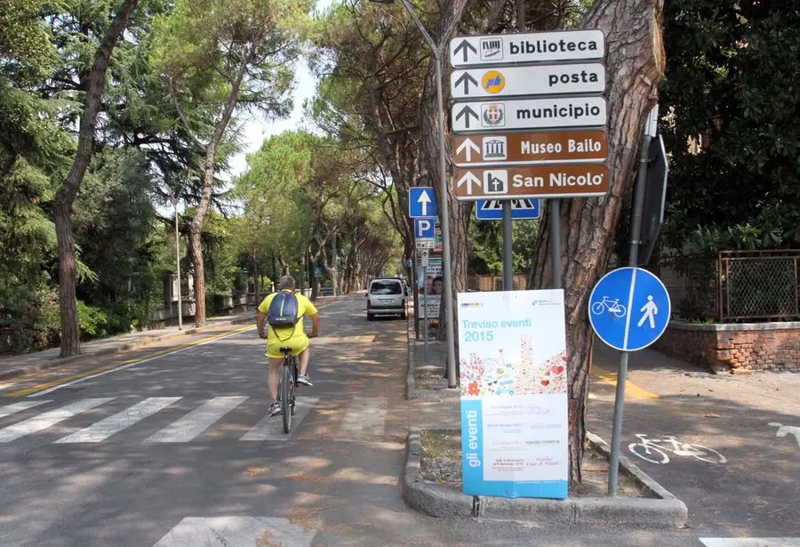 L'arrivo a Treviso, ora tocca attraversare la città...