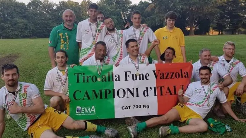 La squadra di Vazzola campione italiano di tiro alla fune
