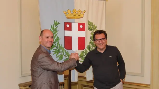 Agostini Treviso conferenza stampa sindaco giovanni manildo con vice sindaco roberto grigoletto