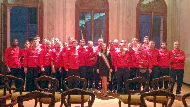 DeMarchi Asolo squadra di calcio Asolo Calcio con sindaco Baldisser