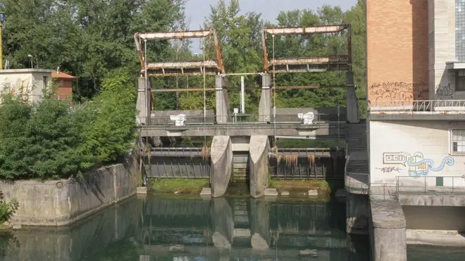 AGOSTINI TREVISO PARCO DEL SILE, IN FOTO lLACENTRALE IDROELETTRICA A SILEA