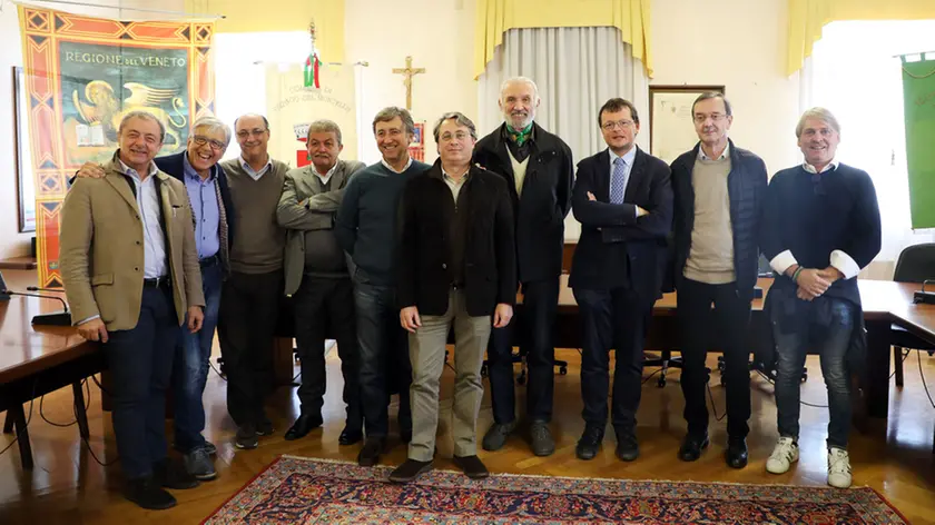 Agostini Volpago del Montello conferenza stampa elettrodotto Terna